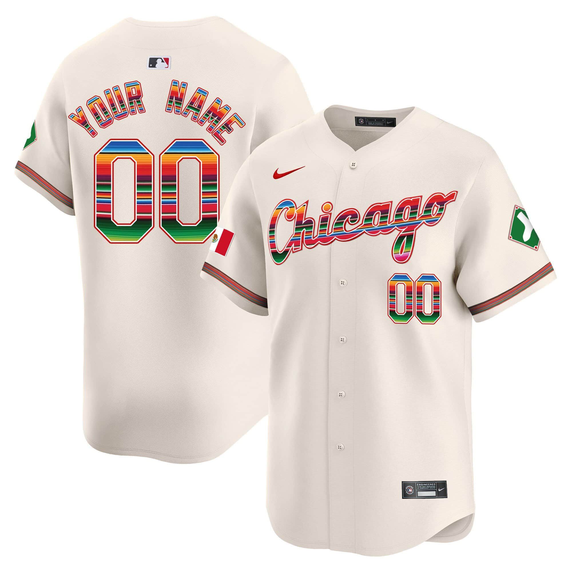 Men Chicago White Sox Cream Nike 2024 Mexico Vapor Premier Limited Custom MLB Jersey style 1->customized mlb jersey->Custom Jersey